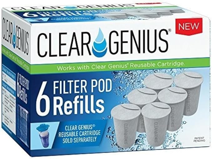 Clear Genius Filter Pod Refills, 3 Pack